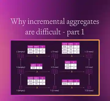 Why incremental aggregates are difficult - part 1