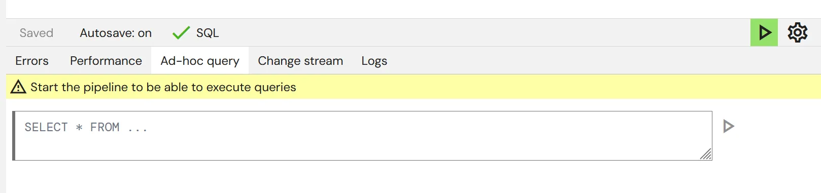 Web-based UI for inspecting data using SQL
