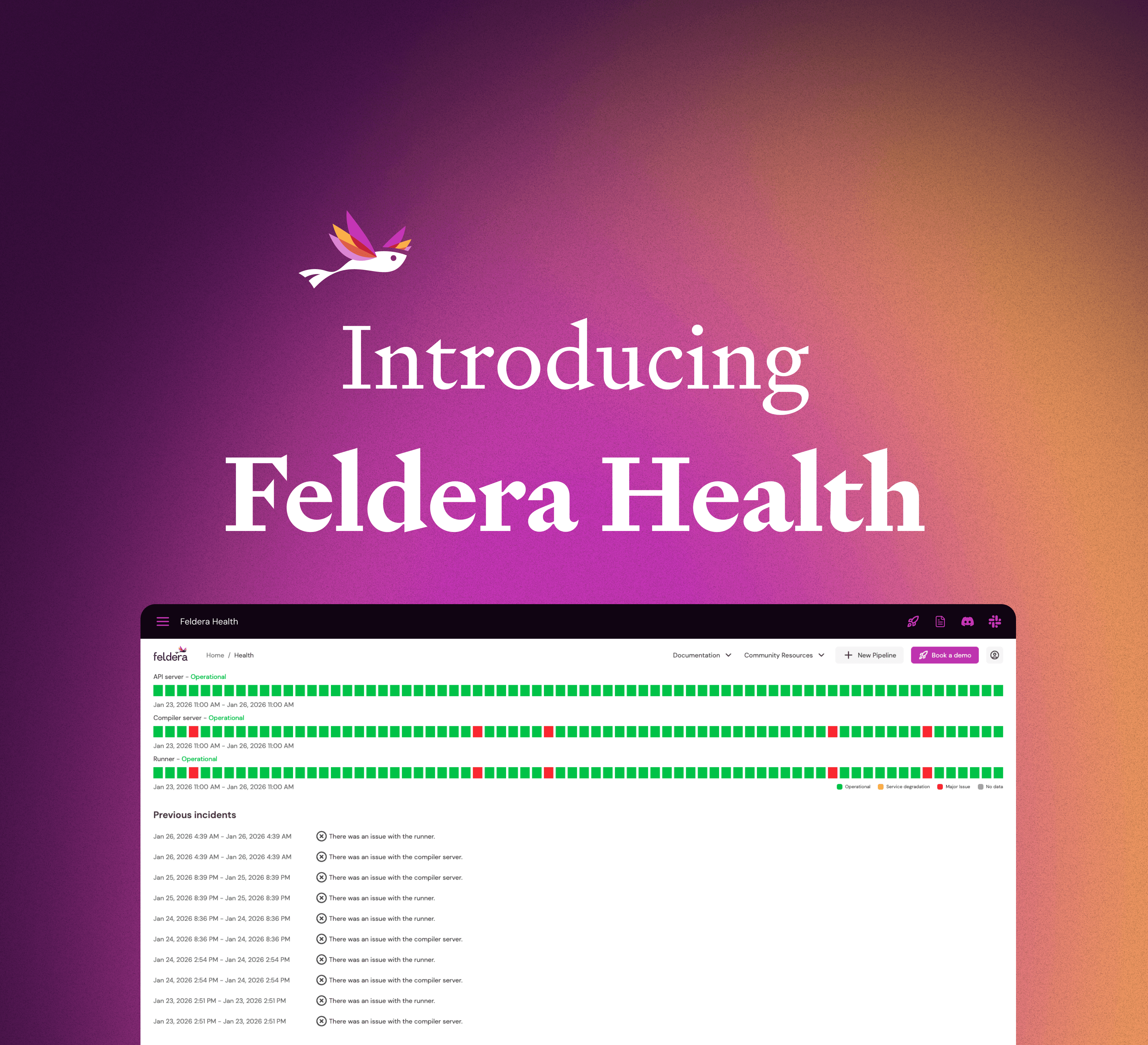 Introducing Feldera Health